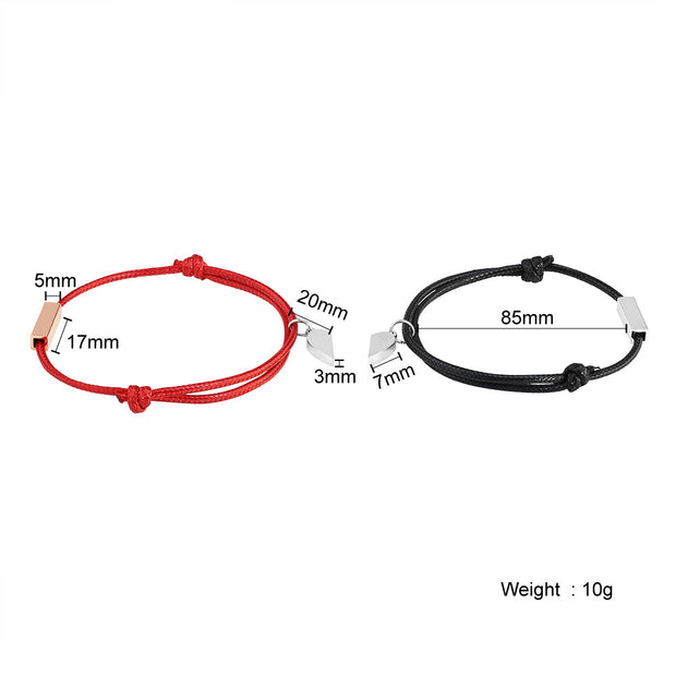 Matching Bracelet Custom name logo couple magnetic bracelet(2 bracelets)