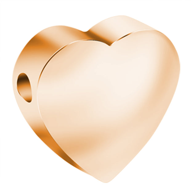 50pcs High polished Custom logo mini heart jewelry beads