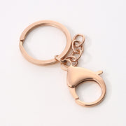 Stainless  Steel keychain ring accessories with lobster clasp&extender chain