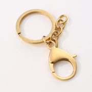 Stainless  Steel keychain ring accessories with lobster clasp&extender chain
