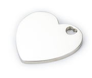 30pcs Laser Engraved  Custom logo heart jewelry tags
