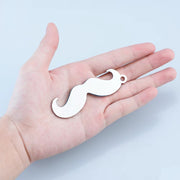 10pcs 25x87mm High polised Moustache pendant blanks father day gift
