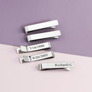 Father's Day Gift Personalised Name Logo stainless steel Tie Clip