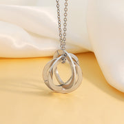 50pcs 26mm Laser Engraved Custom logo hollow circle loop charm can open necklace tags