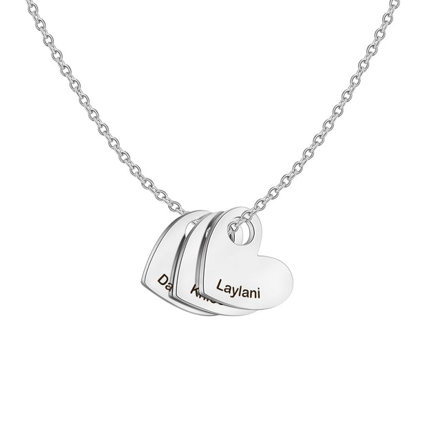 30pcs Custom Logo Big Hole Metal Heart charm bracelet Mini Heart Necklace Beads