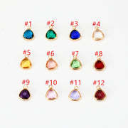 12pcs 13x16mm 12 colours mixed Birthstone crystal Teardrop charm accessories