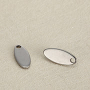 50pcs 12x5mm  mini oval jewelry tags extender chain charms blanks