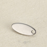 50pcs Laser Engraved  Custom logo mini oval jewelry tags 12x5mm