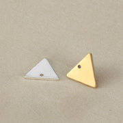 50pcs Laser Engraved  12x13mm Custom logo mini triangle charm jewelry tags