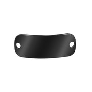 30pcs Polished Steel rectangle curved bracelet logo connectors