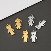 10pcs Laser Engraved Logo family name baby charms Kids Tags