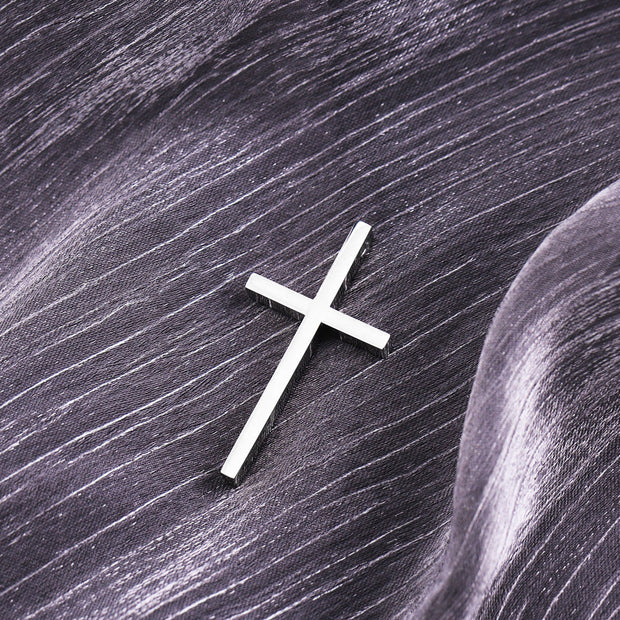 5pcs Custom Logo Words Stainless steel Cross Pendant Beads