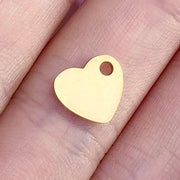 30pcs Custom Logo Steel Heart charm bracelet heart beads