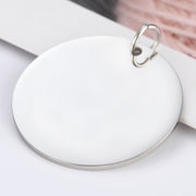 20pcs Stainless Steel Custom logo round charm tags 6-35mm with jump ring