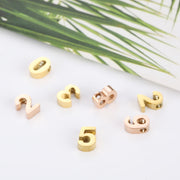 10pcs 8x9mm Metal Number charms Mini Number Bracelet Beads