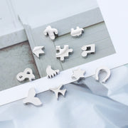20pcs Stainless steel mini bracelet beads blanks horseshoe/mermaid/cactus/note/feet/star/crown  beads