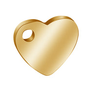 20pcs High Polished Steel Heart charm bracelet heart beads blanks