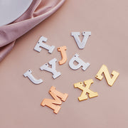 26pcs One set  25.5x30.5mm Steel dog tag initial letter charms