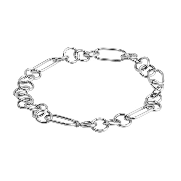 5pcs Wholesale Rectangle Link Paperclip Bracelet Adjustable Paper Clip Chains
