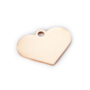 30pcs Stainless steel  Custom logo heart charm jewelry tag