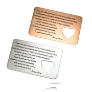 5pcs Stainless steel Custom Logo Words Wallet Card