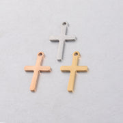 10pcs 15x22mm Stainless steel Cross Jewelry Pendant blanks