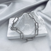 4pcs Wholesale Rectangle Link Bracelet 7.5x17mm Paperclip Chains