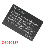 5pcs Stainless steel Custom Logo Words Wallet Card