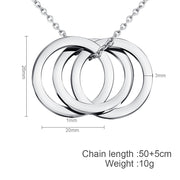 Stainless Steel Custom Family Name Circle Hoop Necklace