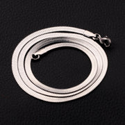 10pcs Stainless steel Snake Chain Blade Necklace With Lobster Clasp