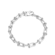 Stainless Steel Horseshoe Chain U shape Bracelet