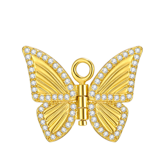 Gold Plated Over Brass Butterfly Car Cross Love Necklace Pendants
