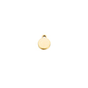 50pcs Laser Engraved  6mm Custom logo mini round disc jewelry tags