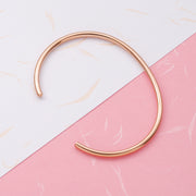 10pcs Stainless Steel go through small beads opened circular tube bracelets bangles