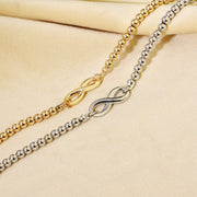 5pcs Brass Infinity Beaded Chain Bracelet