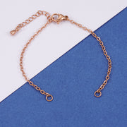 5pcs  6.5" Half-finished 2.0/1.5mm Cable Bracelet chain