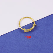 20pcs Stainless Steel Adjustable Basic Wired Rings