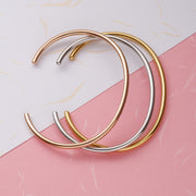 10pcs Stainless Steel go through small beads opened circular tube bracelets bangles