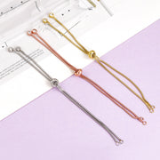 5pcs 1.2mm box Bracelet chain with stopper beads