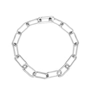 4pcs Wholesale Rectangle Link Bracelet 5.5x15mm Paperclip Chains