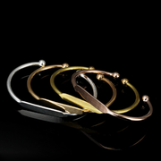 20pcs Personalized Brass bangle bracelet with custom logo design plate