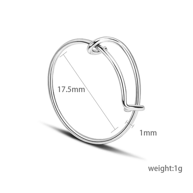 20pcs stainless steel  adjustable basic wired ring
