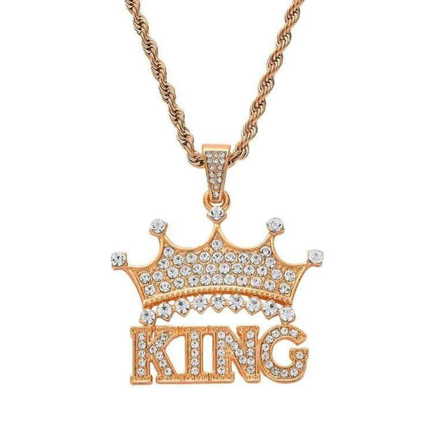 Diamond Crown Name Necklace