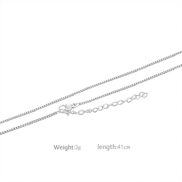 20pcs 1.2mm 20+2" Stainless Steel adjustable box chain with lobster clasp